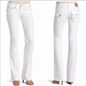 True Religion White Slim Bootcut Jeans Size 32